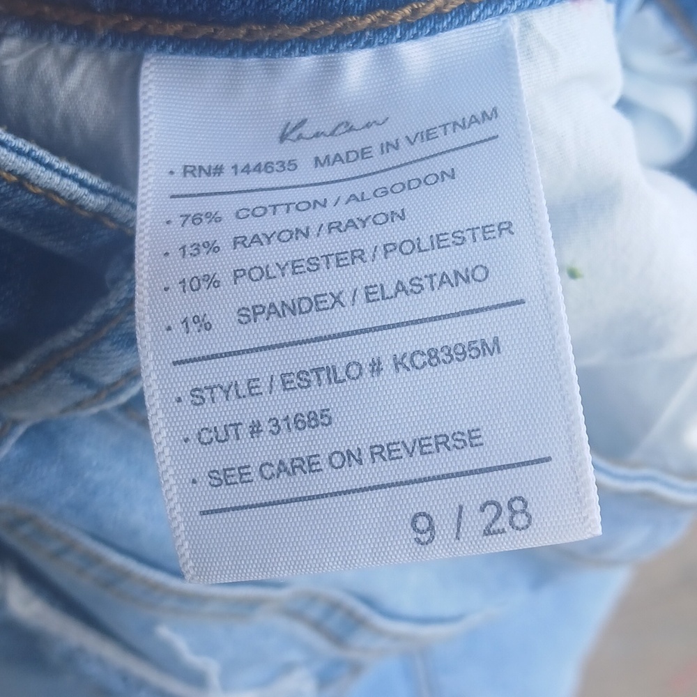 Kancan High-rise Distressed Ripped Ankle Frayed Straight Jeans Size 9/28 - Picture 4 of 6